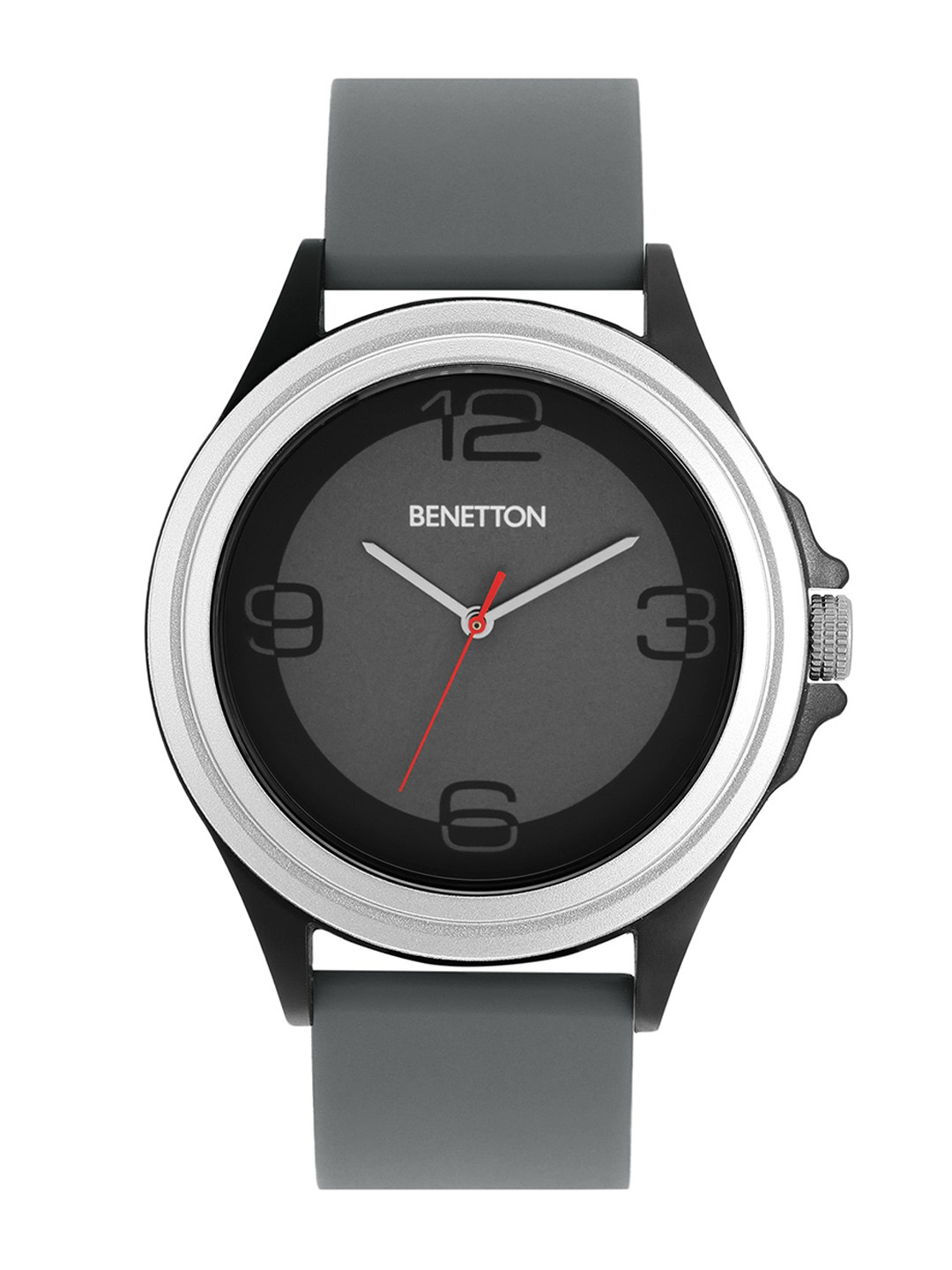 United Colors of Benetton Men Printed Dial & Silicon Straps Analogue Watch UWUCG0307