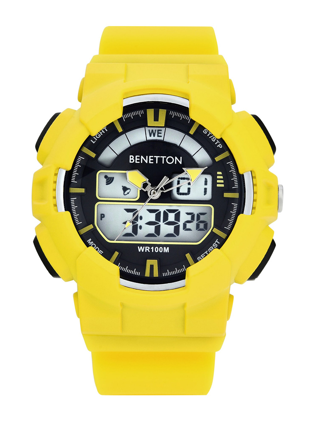 United Colors of Benetton Unisex Silicon Straps Analogue and Digital Watch UWUCG0603