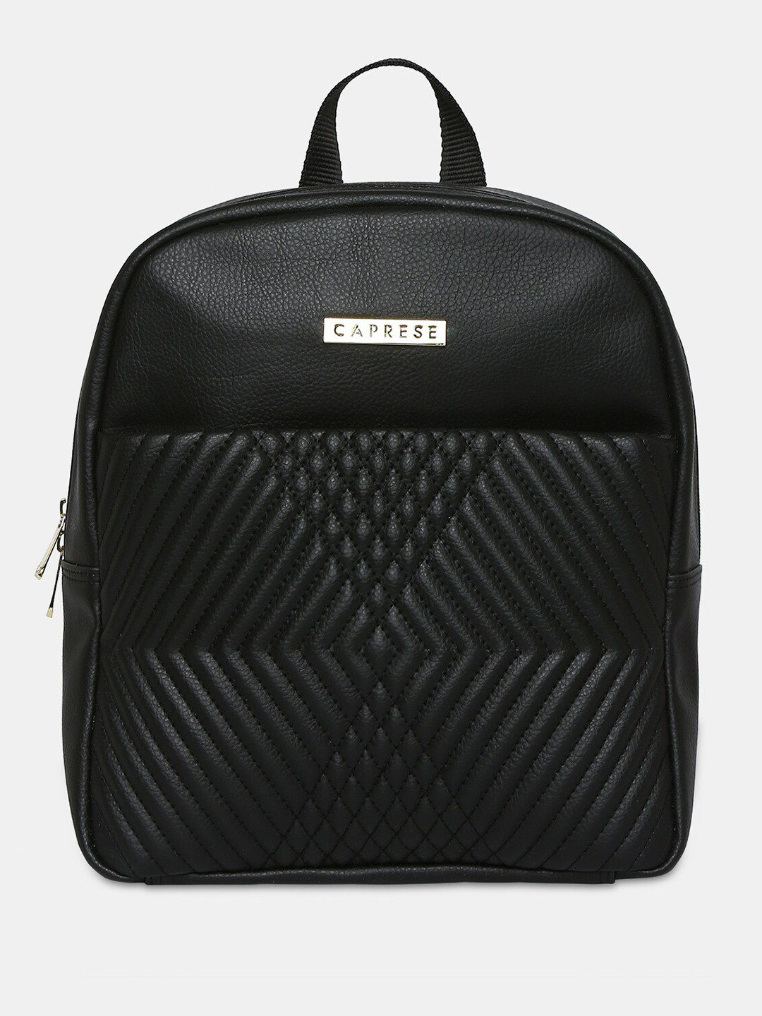 Caprese Leo Women Black Medium Backpack