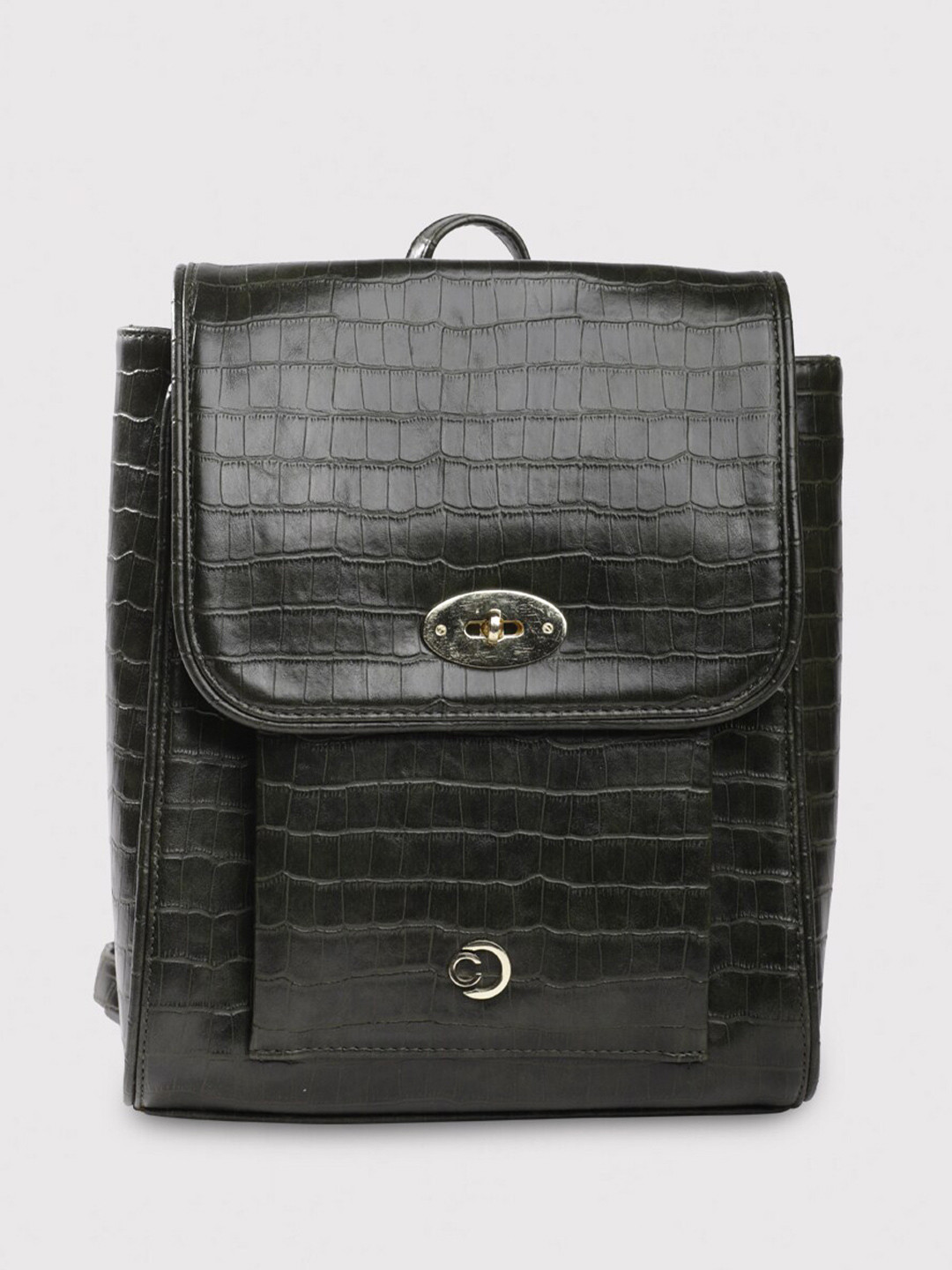 Caprese Women Textured Leather Backpack