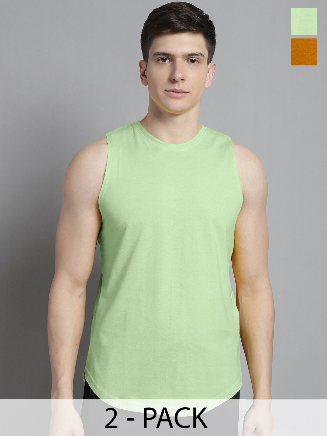 FBAR Pack Of 2 Pure Cotton Sleeveless Skin Friendly Training Innerwear Vests