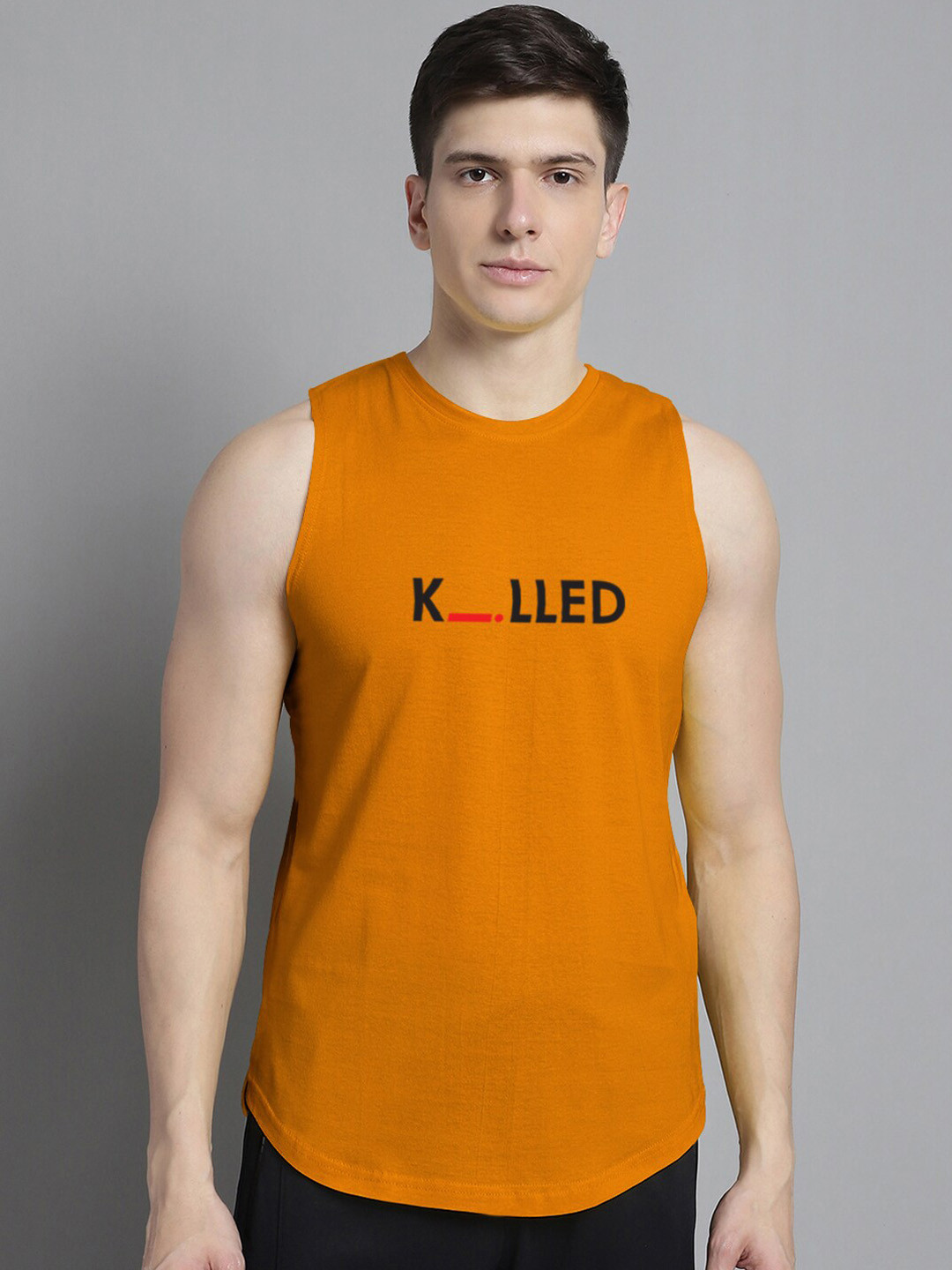 FBAR Typography Printed Bio Wash Pure Cotton Innerwear Vests 1011FBAE401-26-XS