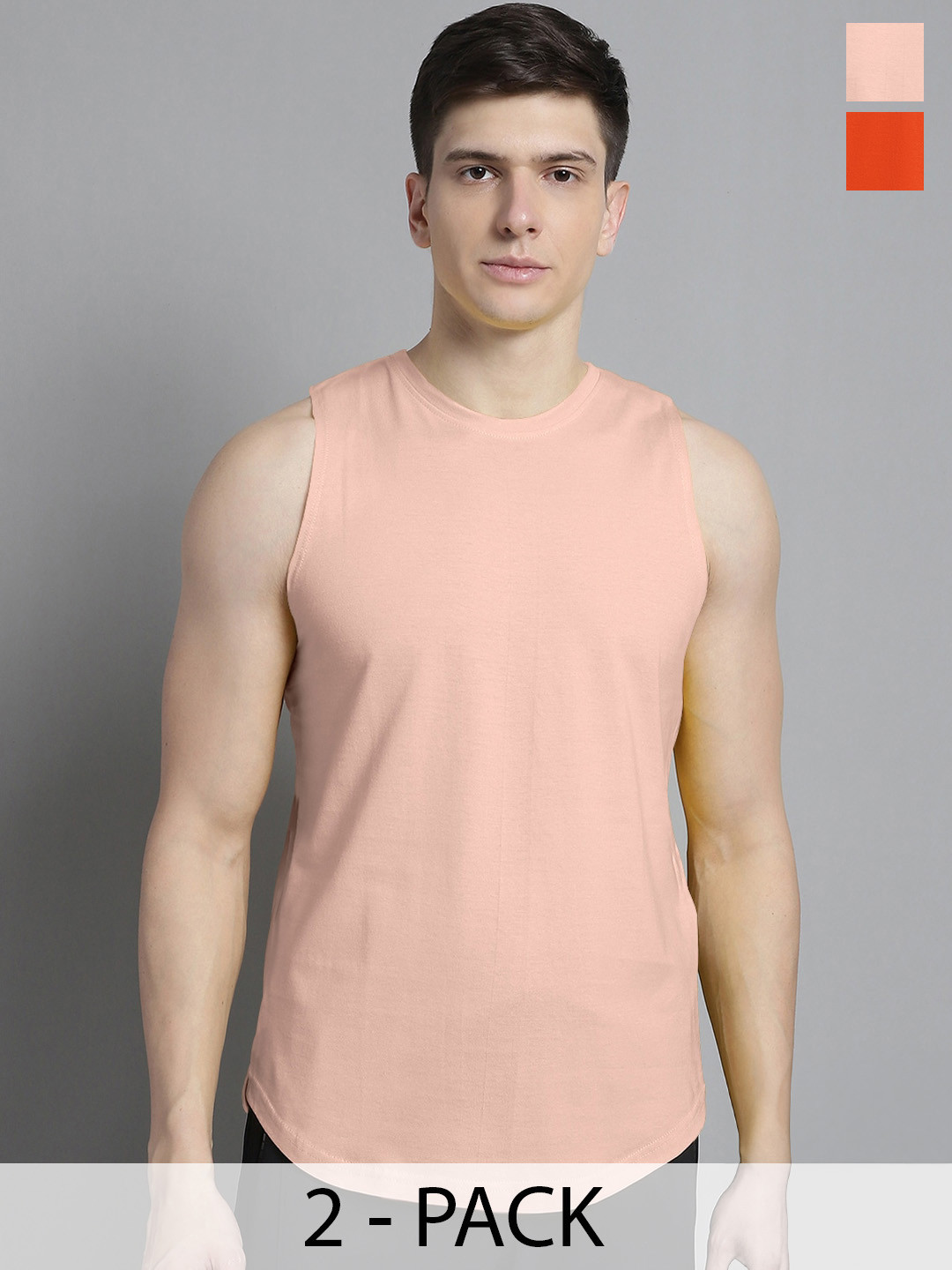 FBAR Pack Of 2 Pure Cotton Sleeveless Skin Friendly Training Innerwear Vests
