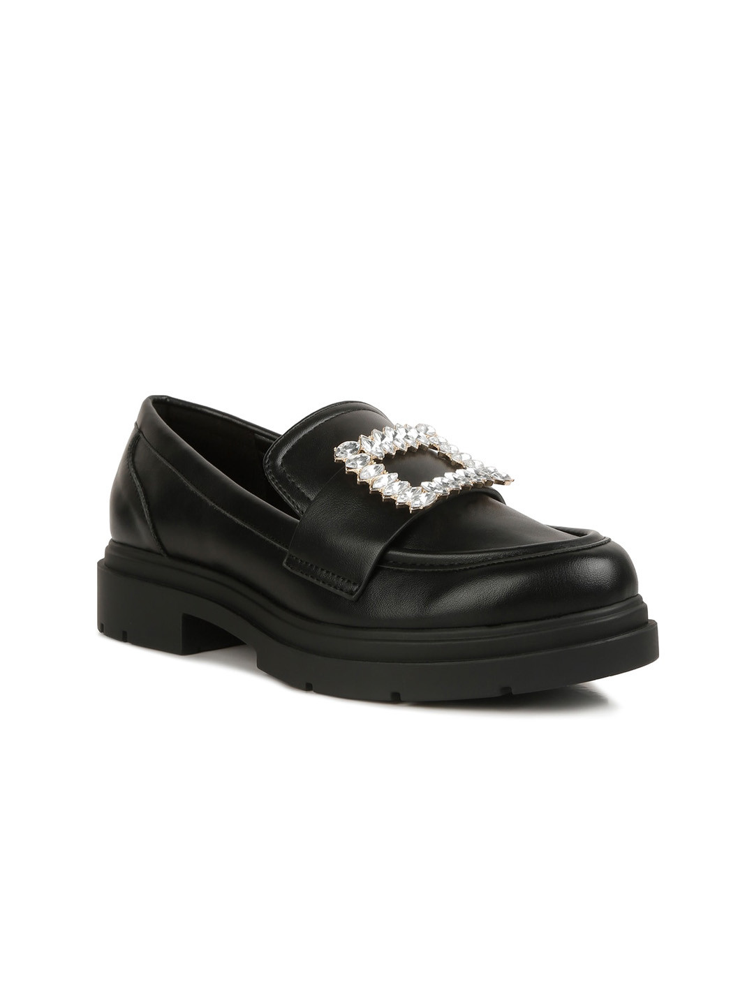 London Rag Women Bossi Buckle Embellished Loafers