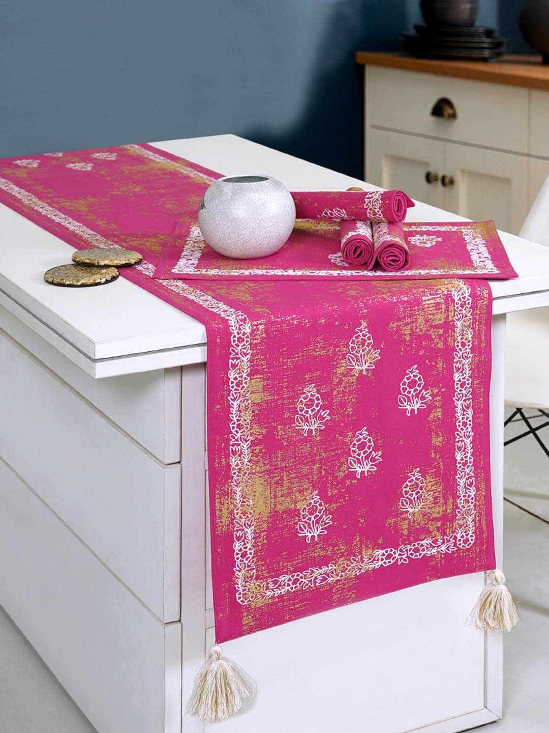 Ode & Cleo 6 Pieces Foil Printed Eco-Friendly Versatile Table Mats