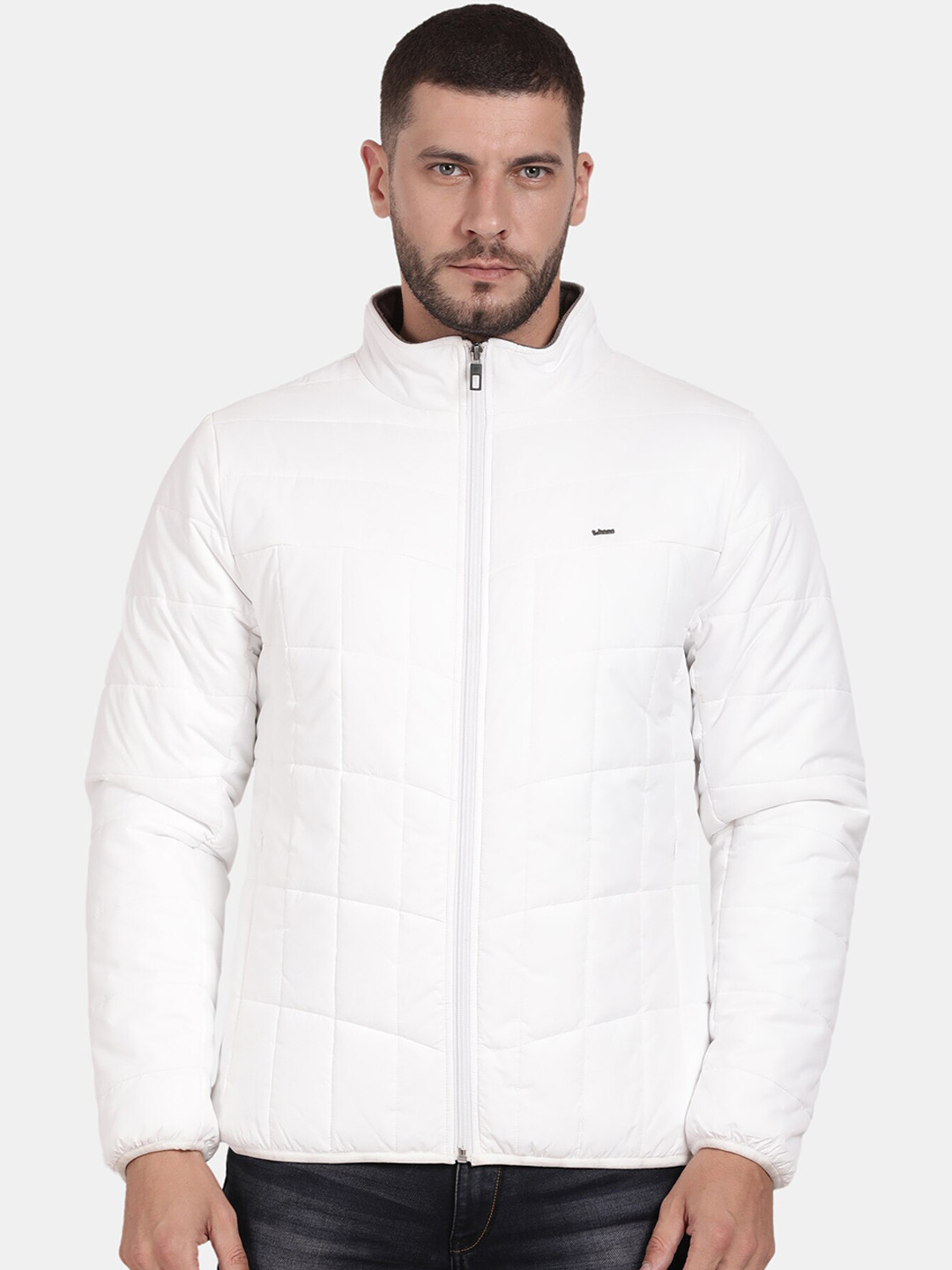 t-base Stand Collar Long Sleeves Insulated Puffer Jacket