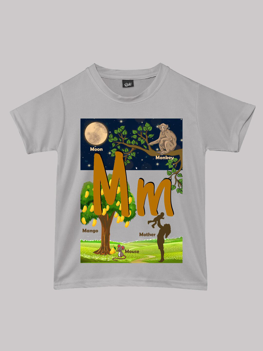 RISH Kids Phonics Words Printed Cotton T-shirt