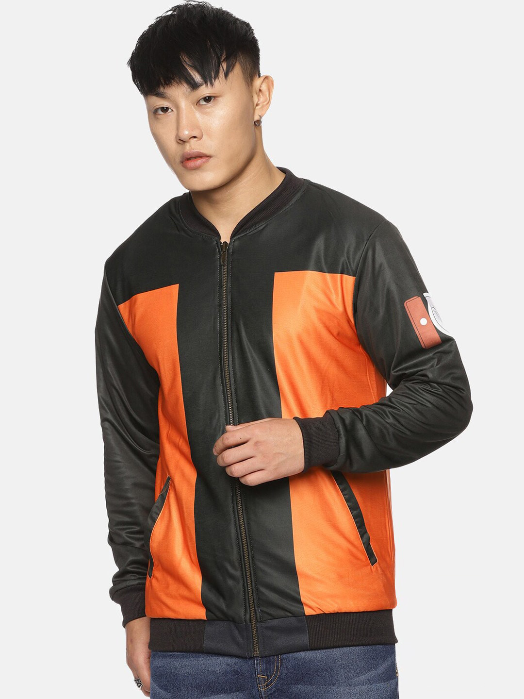 Naruto Anime Bomber Jacket Amazon Bomber Jacket Naruto Orange And
