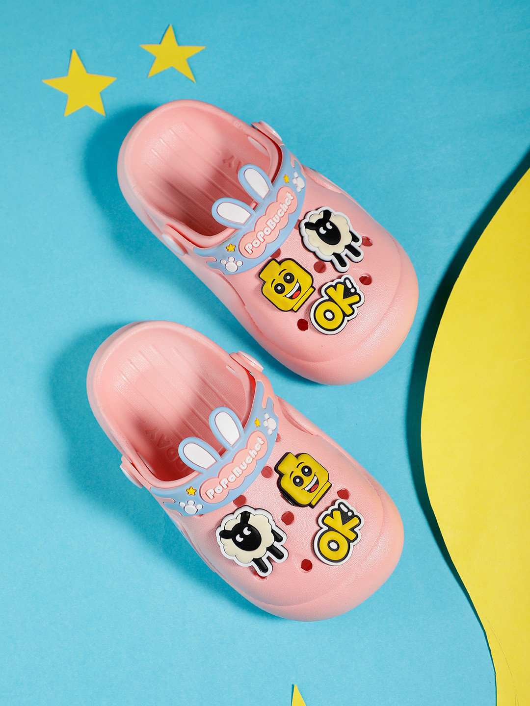 PASSION PETALS Girls Sheep Embossed Lightweight Clogs