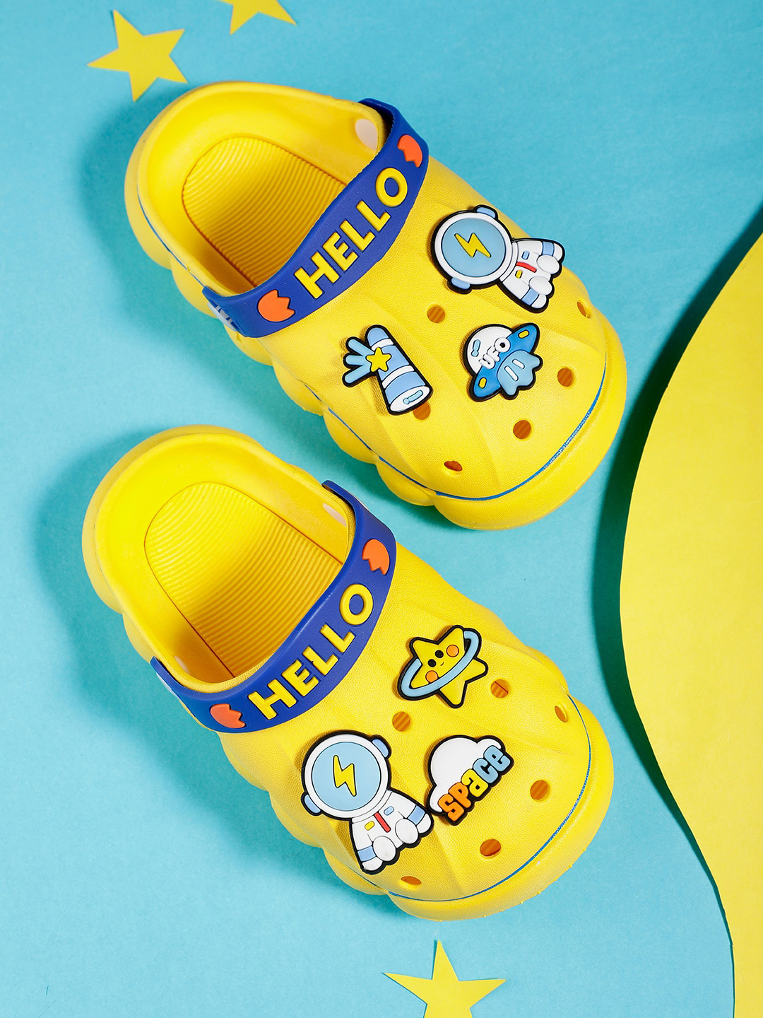 PASSION PETALS Kids Star Embossed Lightweight Clogs