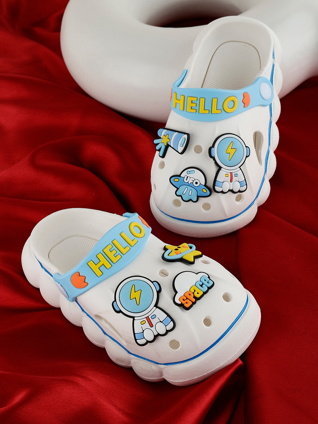 PASSION PETALS Kids Star Embossed Lightweight Clogs