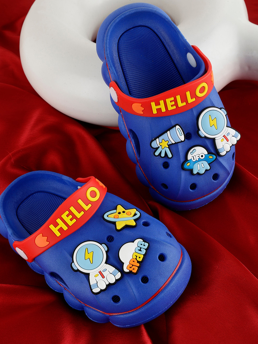 PASSION PETALS Boys Star Embossed Lightweight Clogs