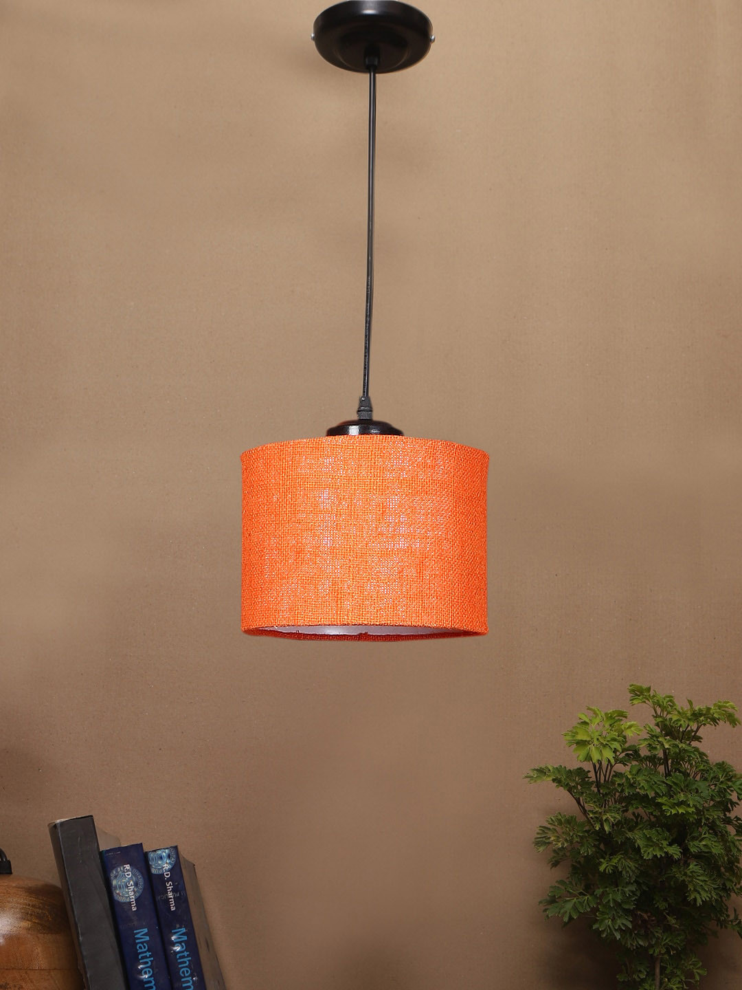 Devansh Orange Textured Ceiling Lamp
