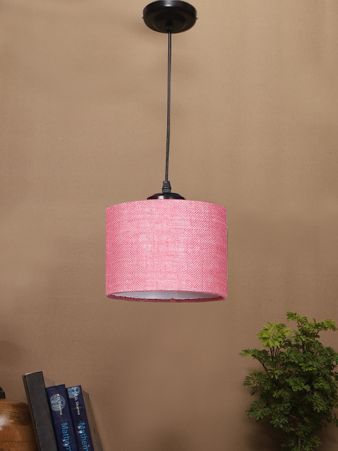 Devansh Pink Textured Ceiling Lamp
