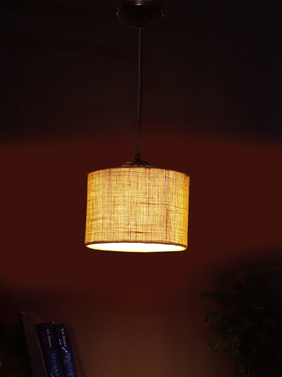 Devansh Yellow Textured Ceiling Lamp