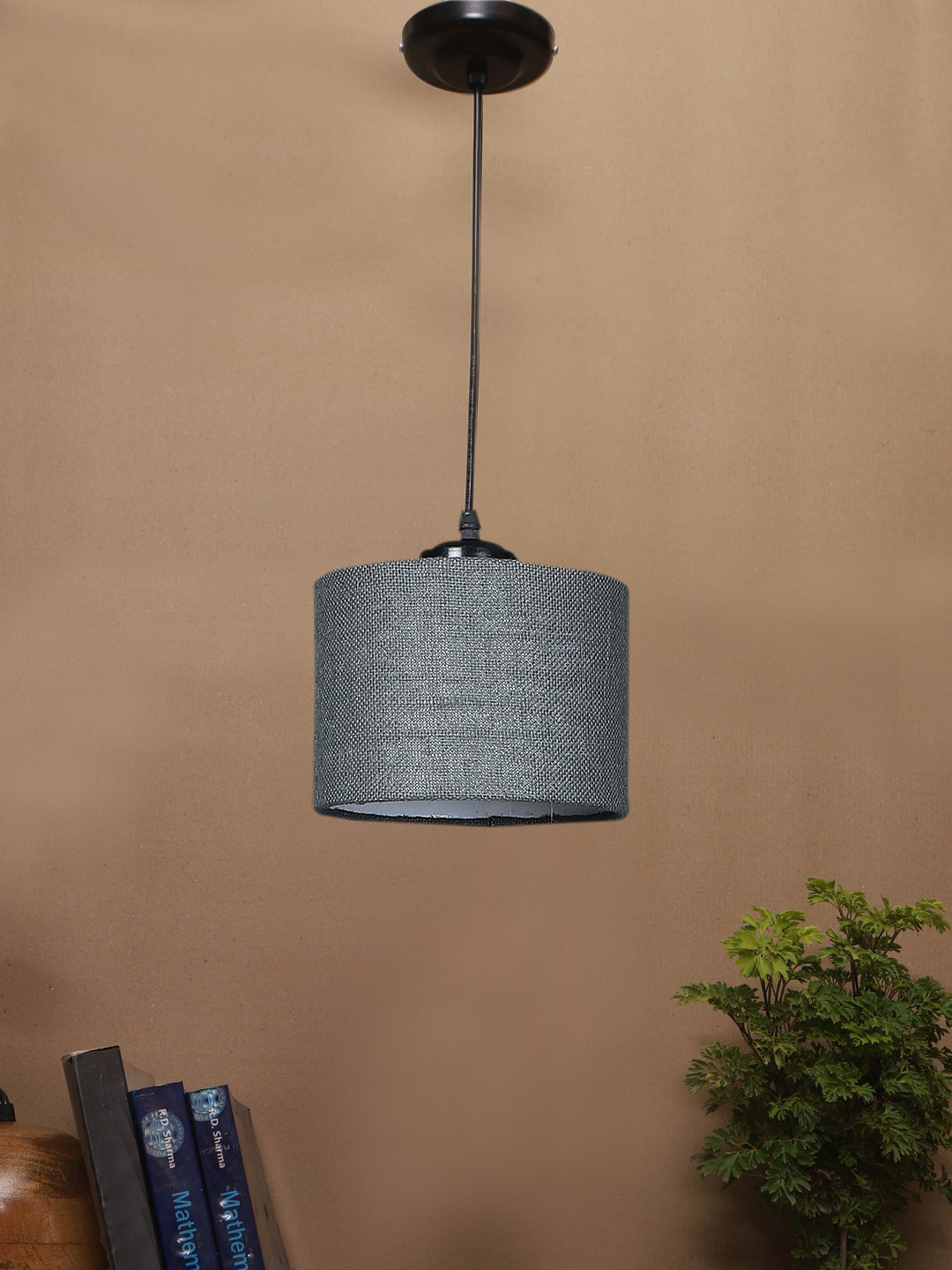 Devansh Grey Textured Table Lamps