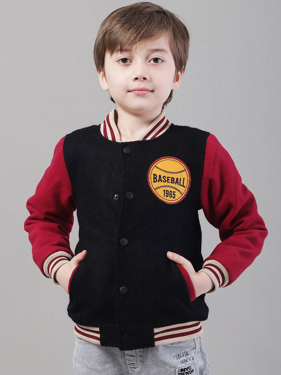 HOUSE OF VEDAS Boys Lightweight Varsity Jacket