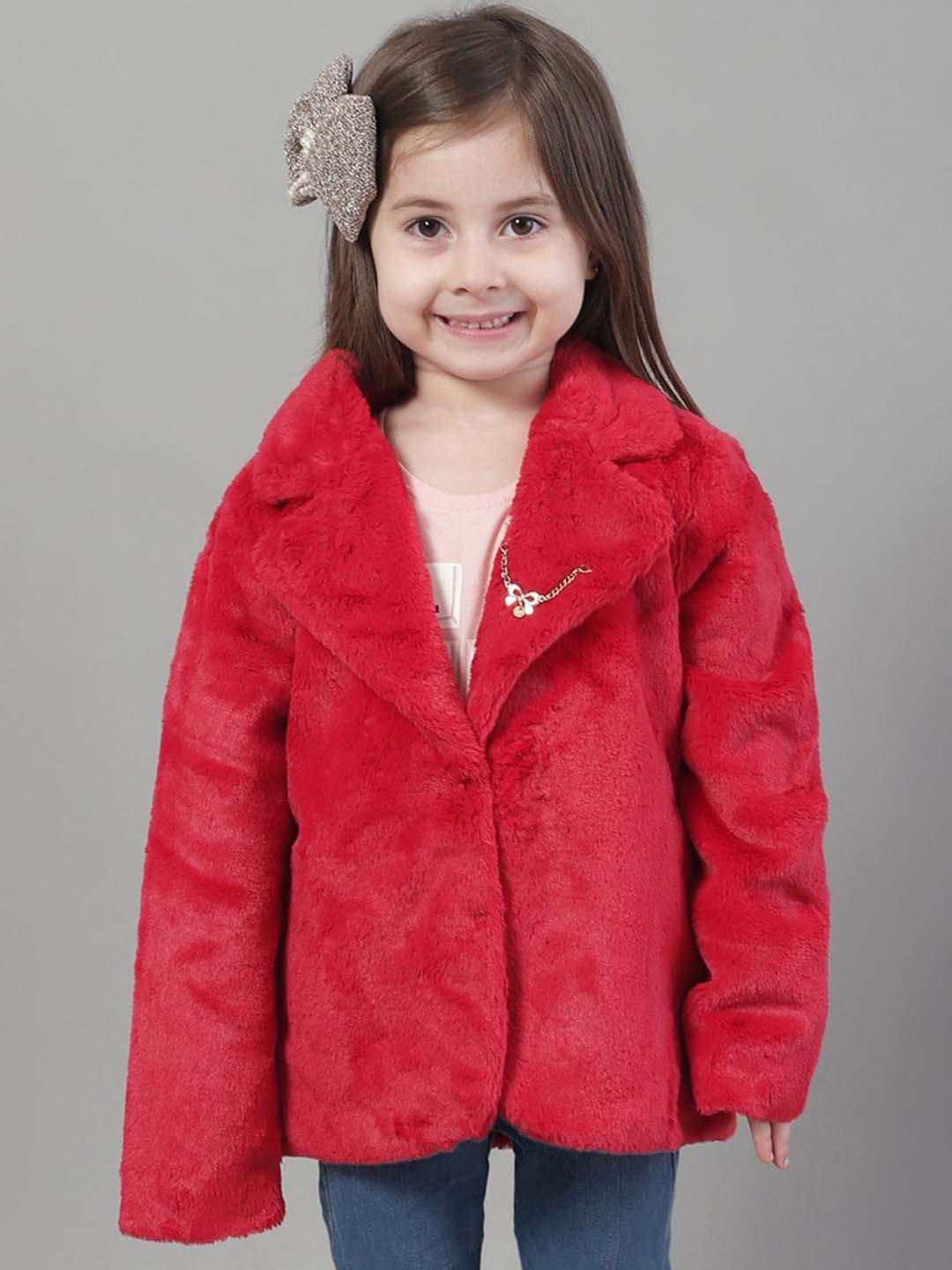 HOUSE OF VEDAS Girls Lapel Collar Lightweight Open Front Jacket
