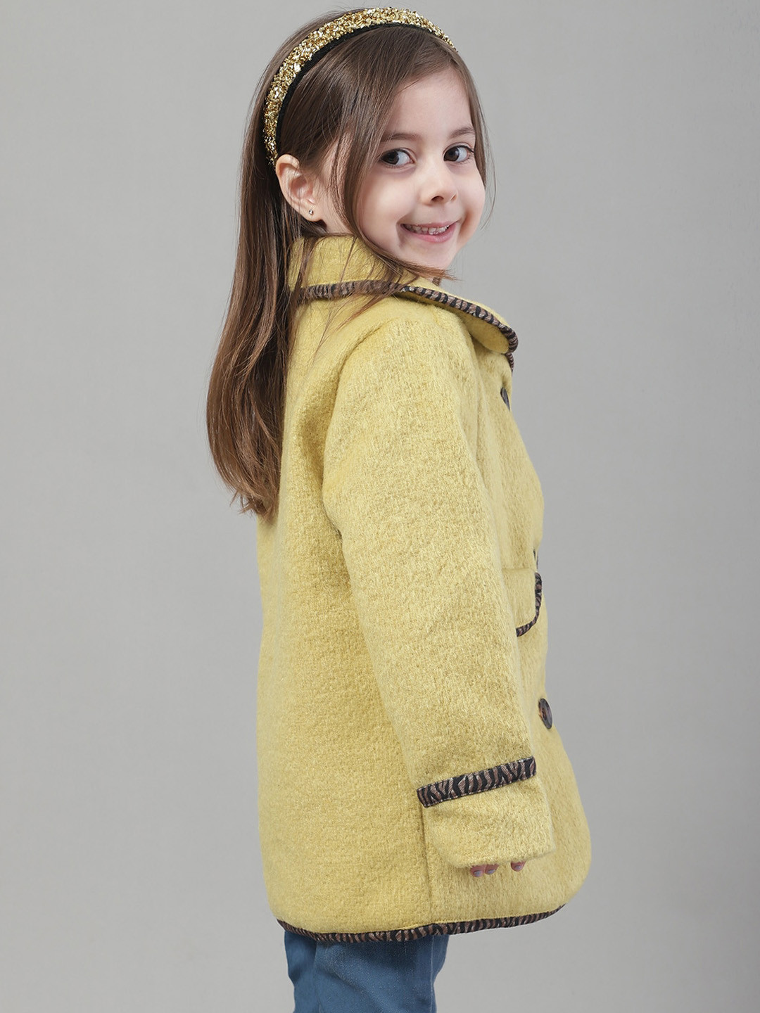 HOUSE OF VEDAS Girls Lightweight Open Front Jacket