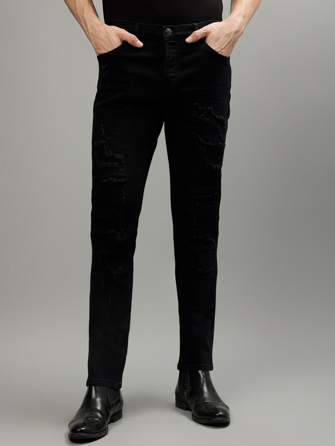 True Religion Men SN Rocco Straight Fit Clean Look Stretchable Jeans