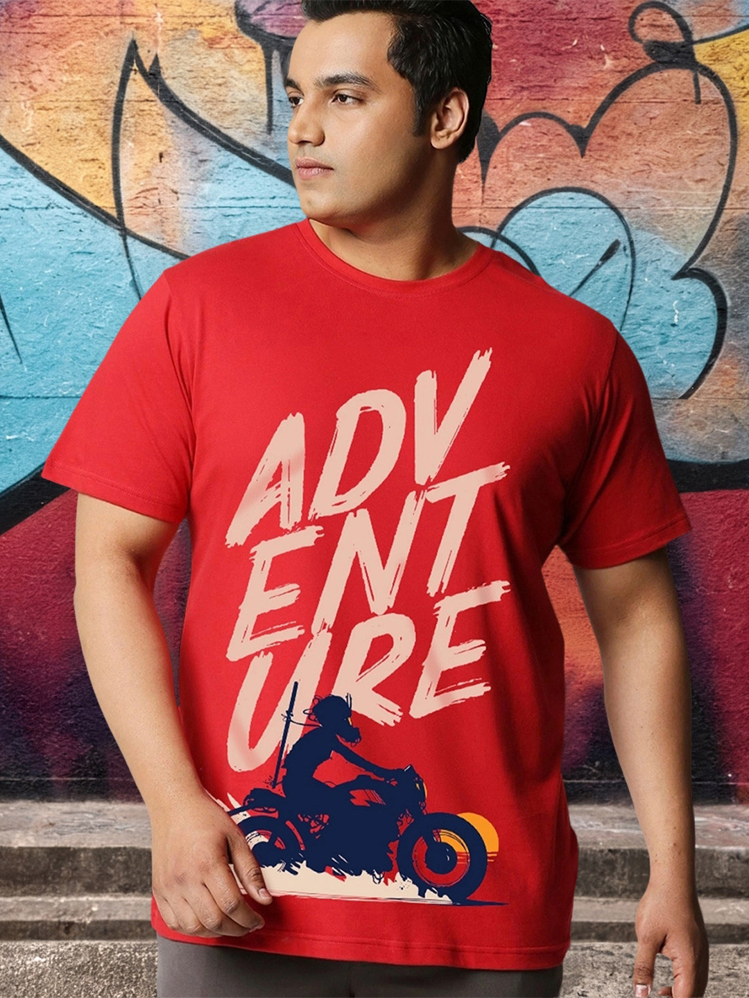 Bewakoof Plus Plus Size Typography Printed Cotton Oversized T-shirt