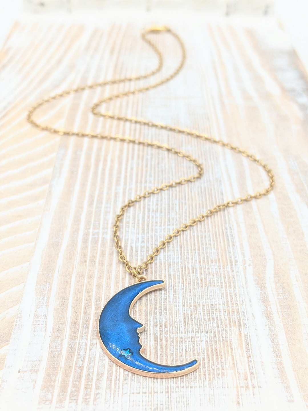 Krelin Gold-Plated Moon Pendant & Chain