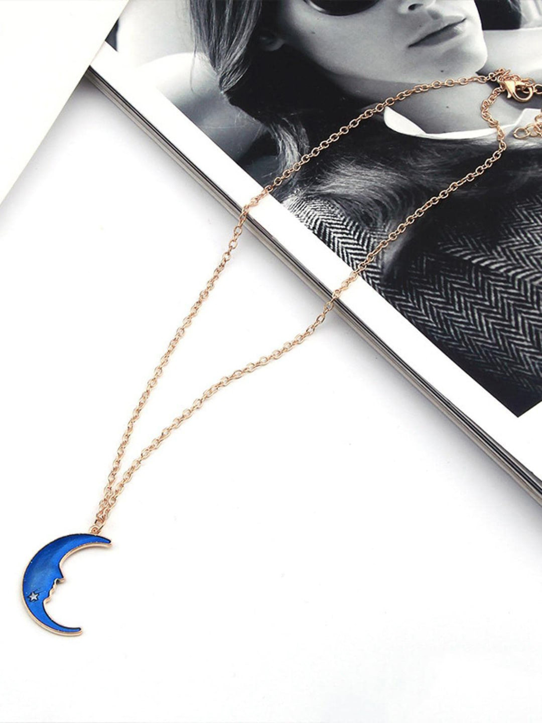 Krelin Gold-Plated Moon-Charm Pendent With Chain