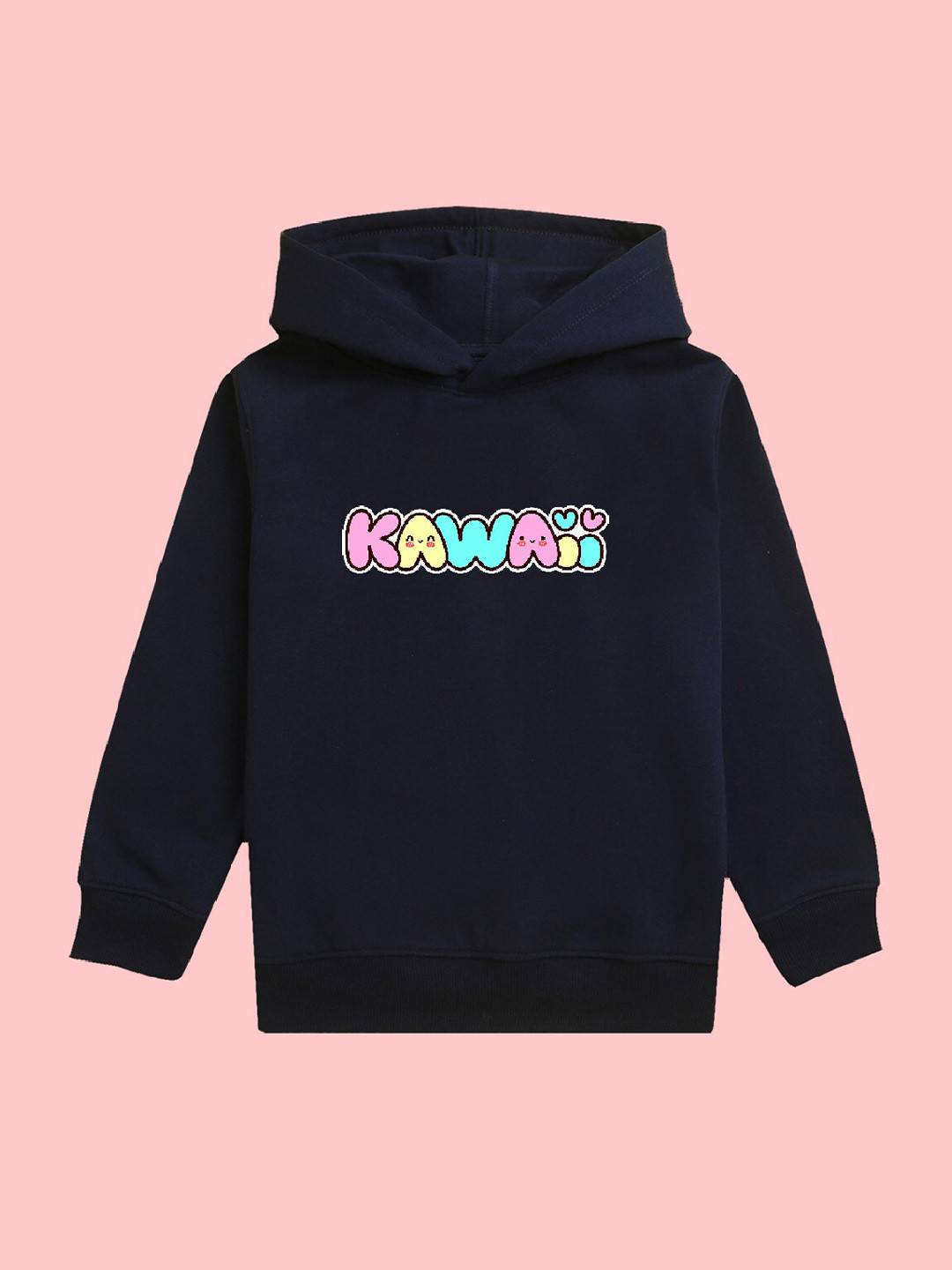 NUSYL Girls Kawaii Graphic Printed Hooded Fleece Sweatshirt