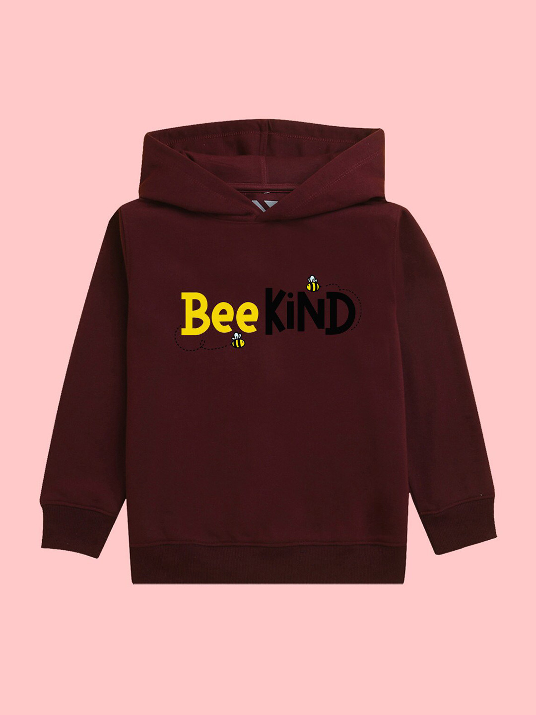 NUSYL Girls Bee Printed Hooded Fleece Sweatshirt