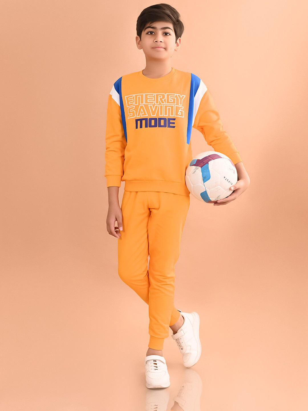 LilPicks Boys Printed Terry Fleece Hooded Sweatshirt with Joggers