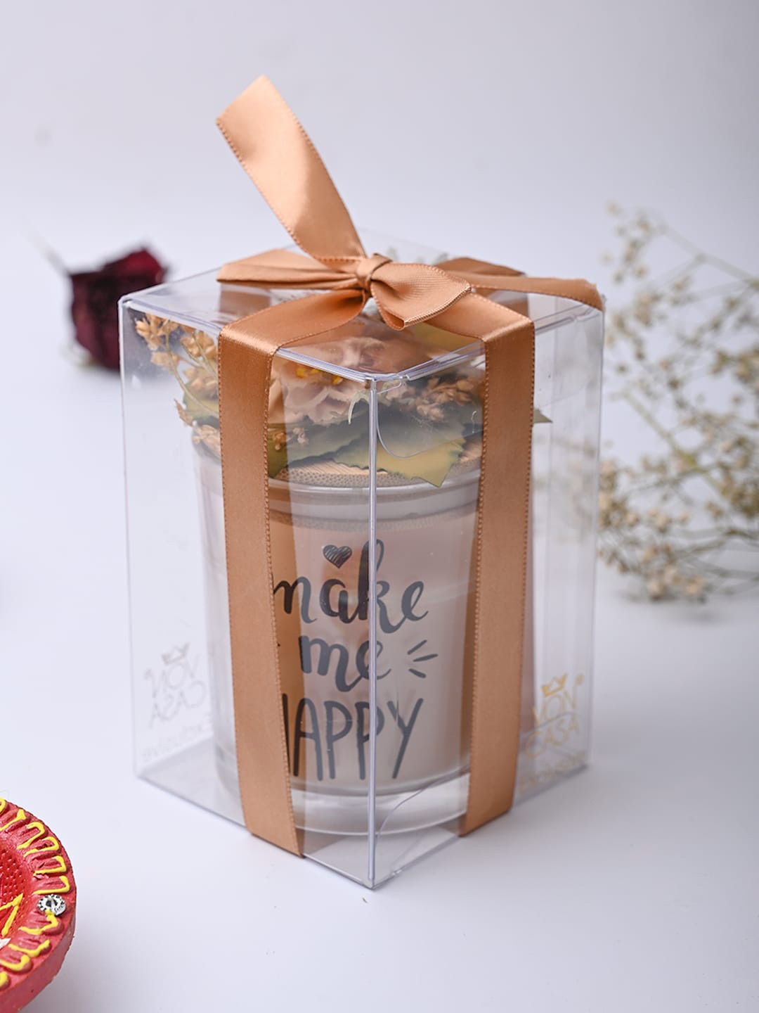 MARKET99 Blossom Scented Orange Blossom Conversational Geometric Regular Jar Candles