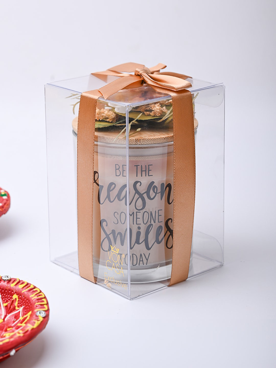 MARKET99 Blossom Scented Orange Blossom Conversational Geometric Regular Jar Candles