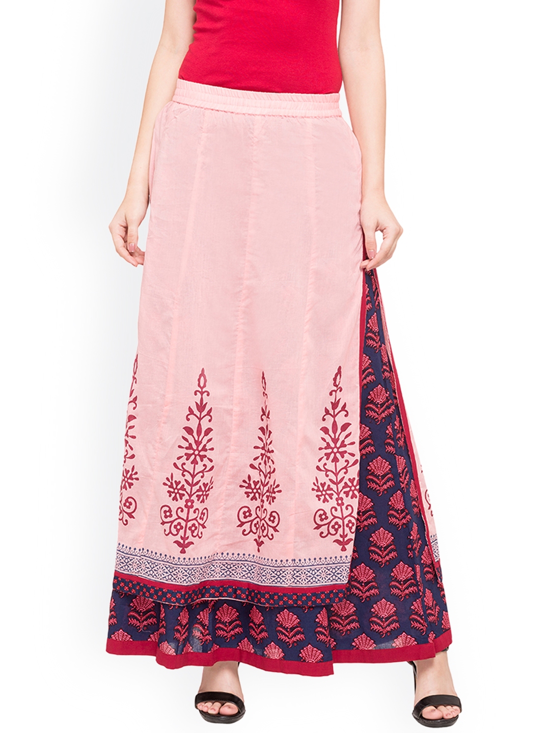 layered ethnic skirt