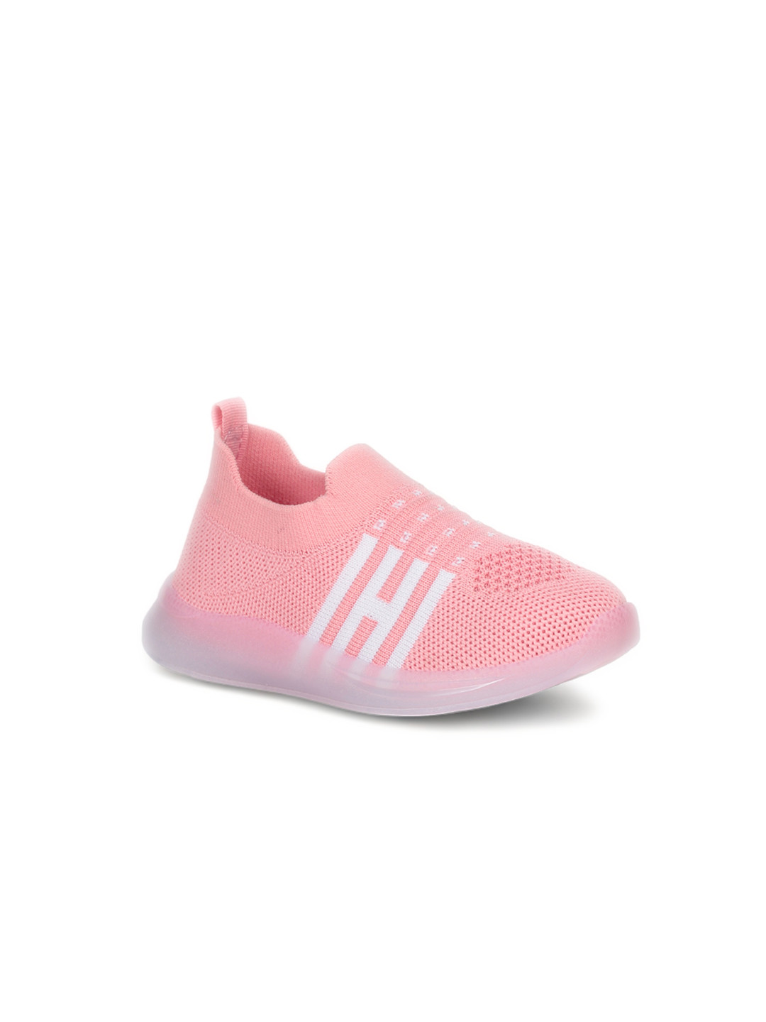 Lil Lollipop Kids Textured Comfort Insole Slip-On Sneakers With LED Light