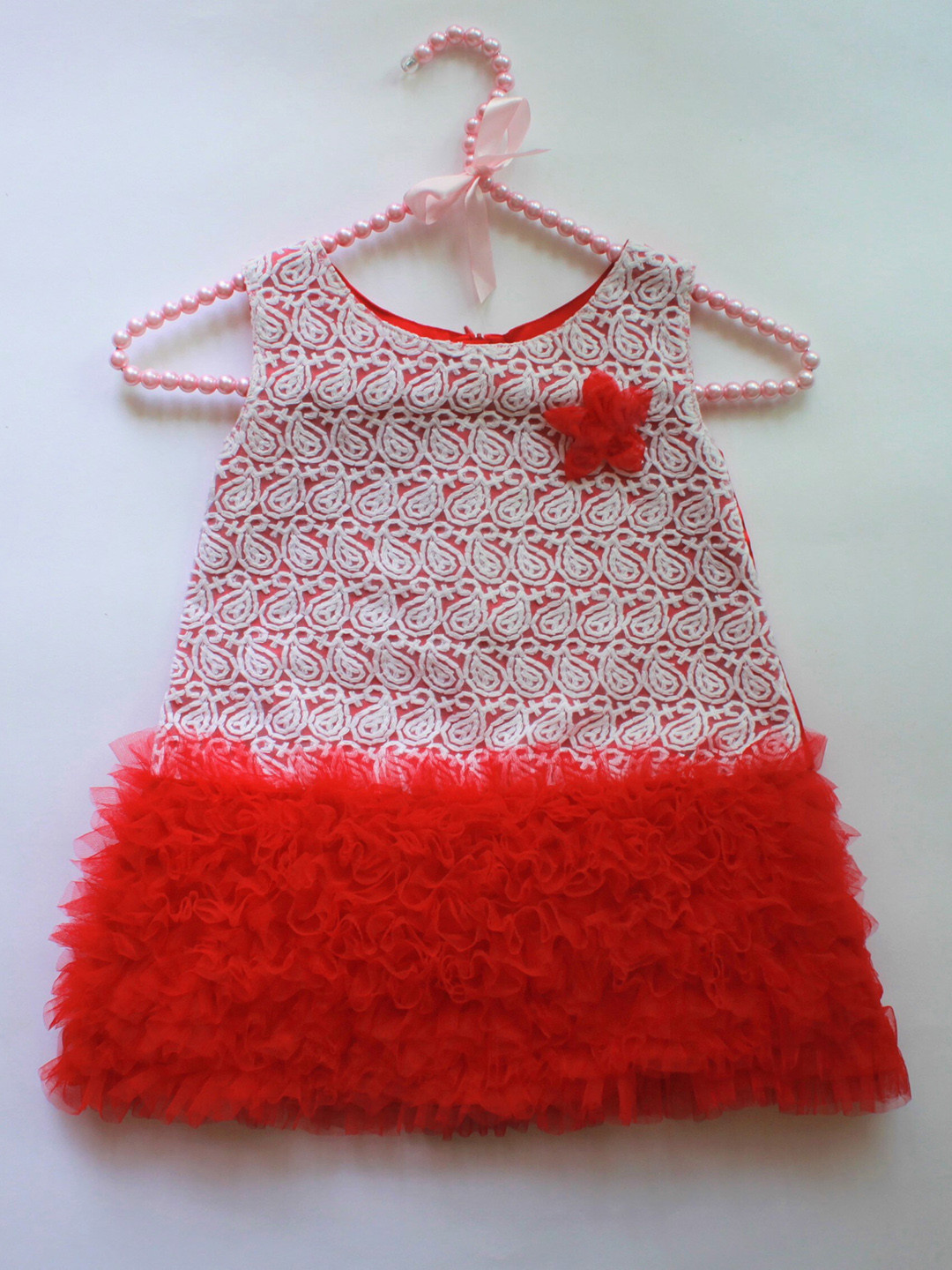 MANY FROCKS & Girls Self Design Sleeveless A-Line Dress