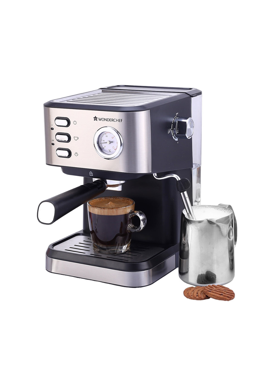 Wonderchef Regenta Espresso Coffee Machine With Steamer 19 Bar