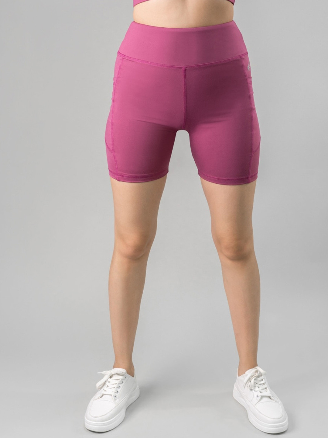 FLURR Women Skinny Fit High-Rise Sports Shorts