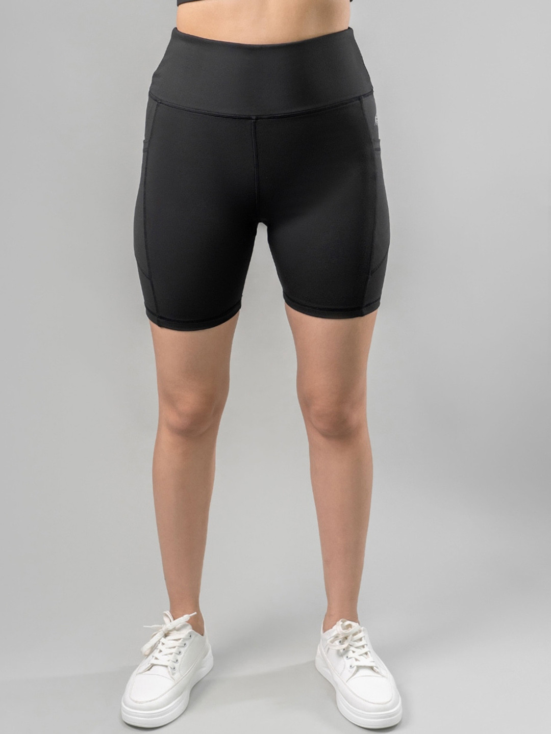 FLURR Women Skinny Fit High-Rise Sports Shorts