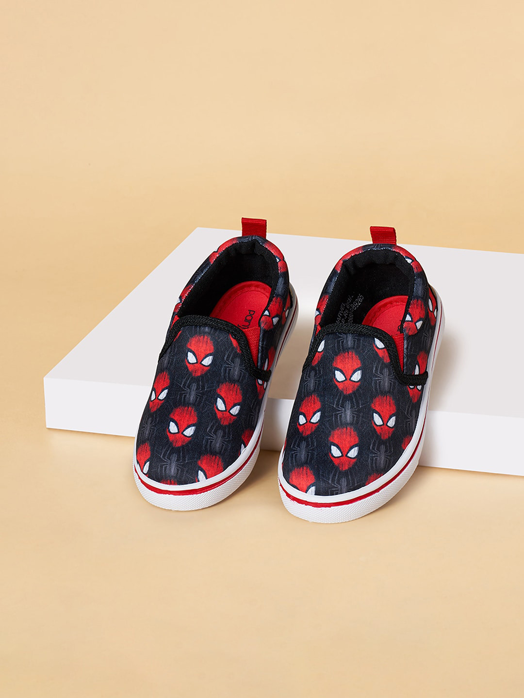 Pantaloons Junior Boys Spiderman Printed Textile Comfort Insole Slip-On Sneakers