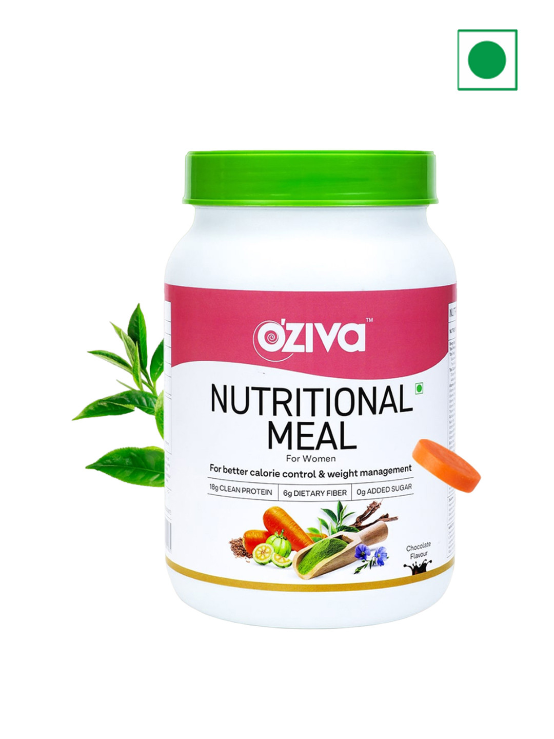 OZiva Women Nutritional Meal Chocolate Flavour Powder For Calorie & Weight Management- 1Kg