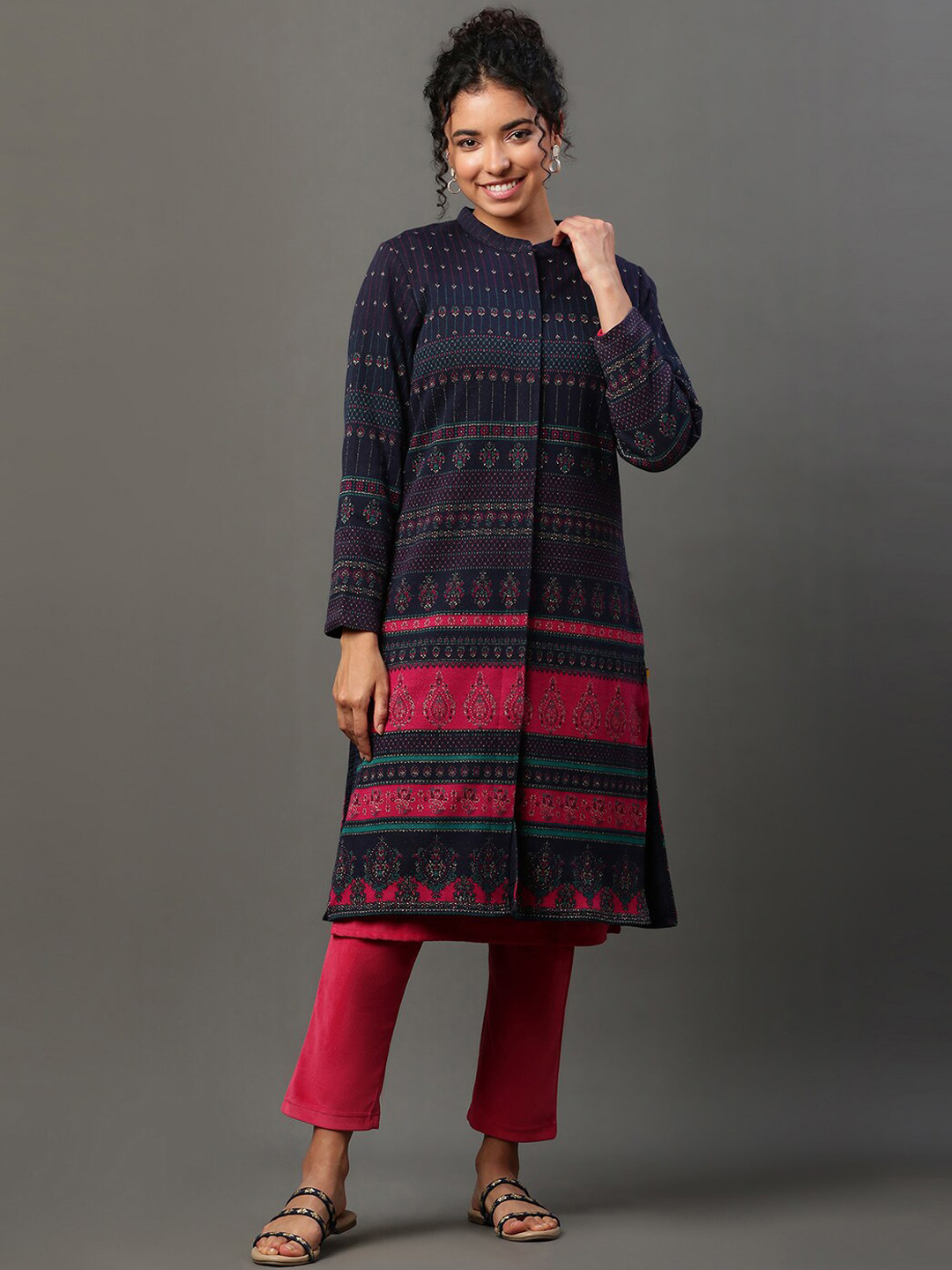 AURELIA Woven Designed  Lightweight Longline Tailored Jacket