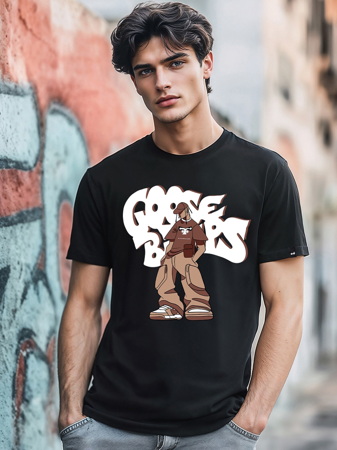Bewakoof Goosebumps Graphic Printed Cotton T-shirt