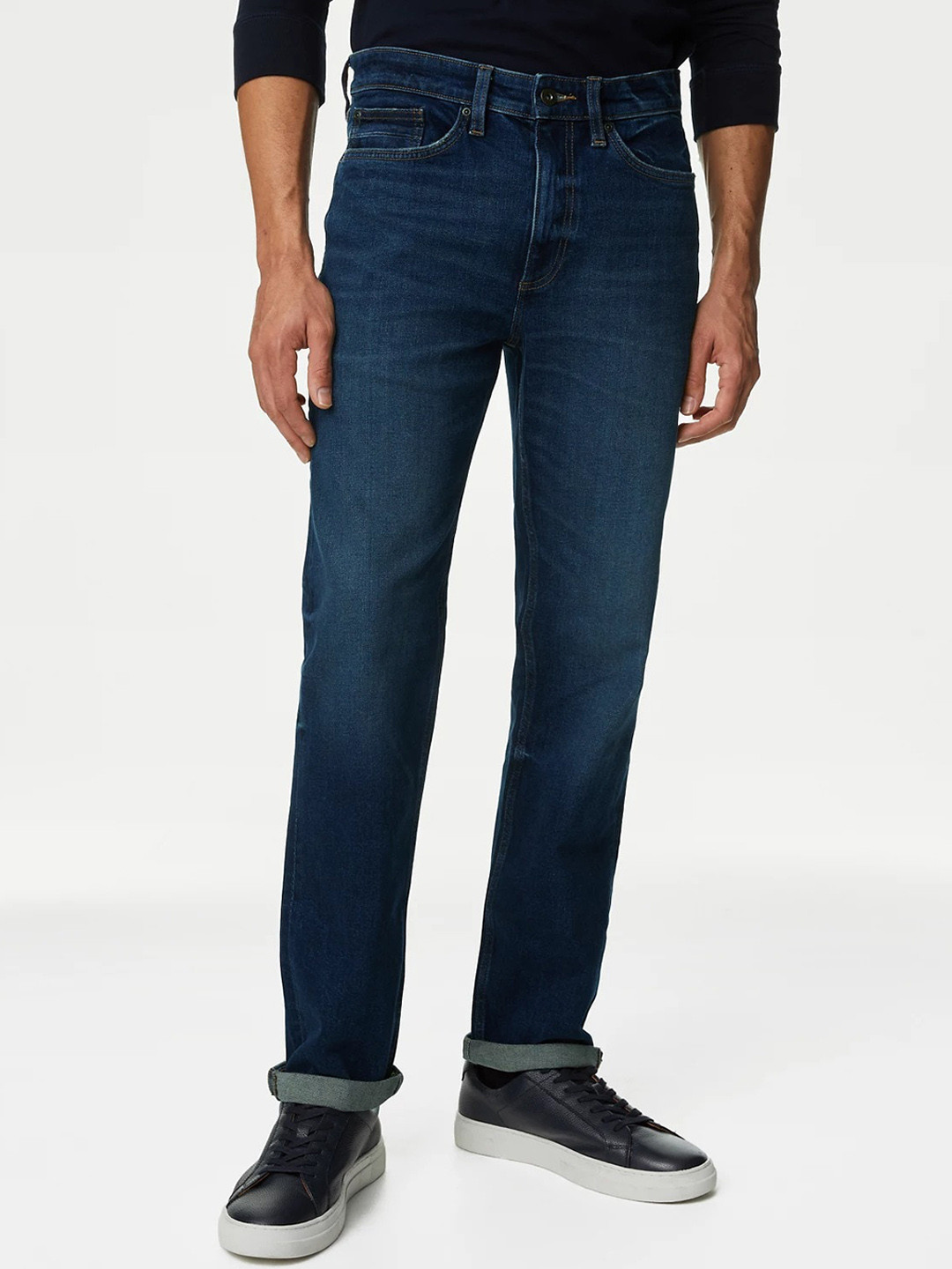 Marks & Spencer Men Clean Look Light Fade Stretchable Jeans