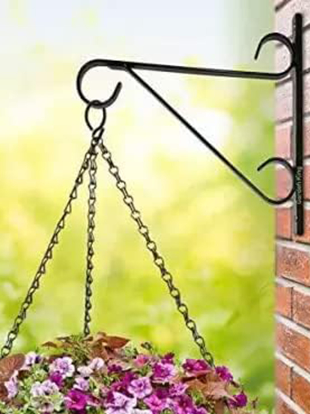 Garden Deco Black Metal Elegant Wall Bracket for Hanging