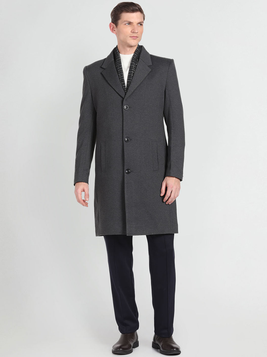 Arrow Sport Notch Lapel Collar Longline Cotton Tailored Jacket