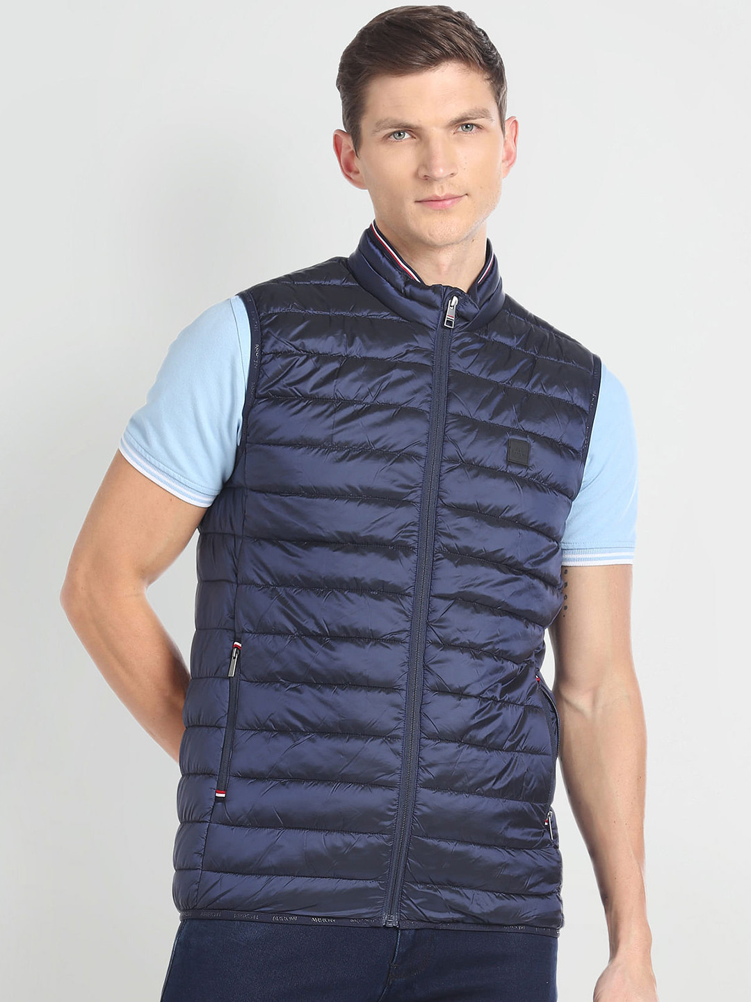 Arrow Sport High Neck Sleeveless Puffer Jacket
