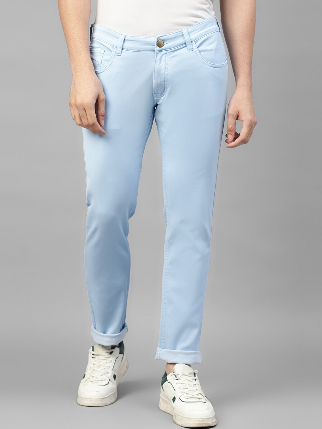 Allen Cooper Men Mid-Rise Light Shade Clean Look Stretchable Jeans