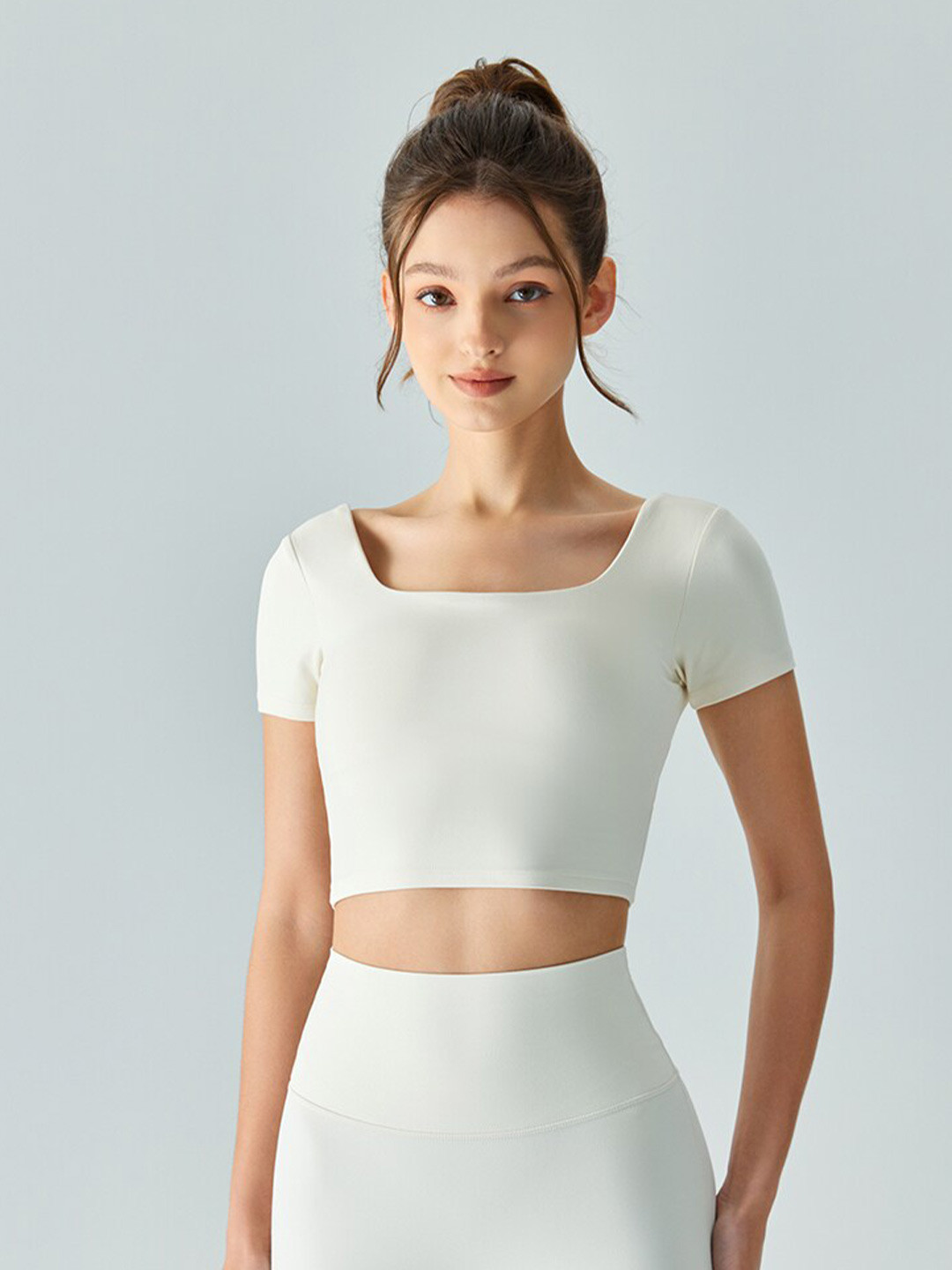 JC Collection Square Neck Styled Back Top