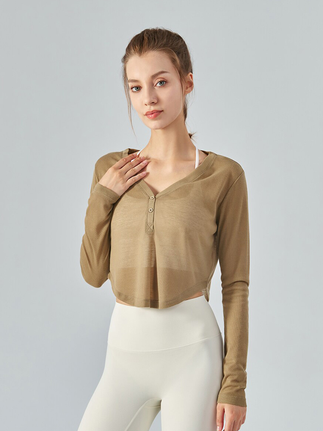 JC Collection V-Neck Cropped Top