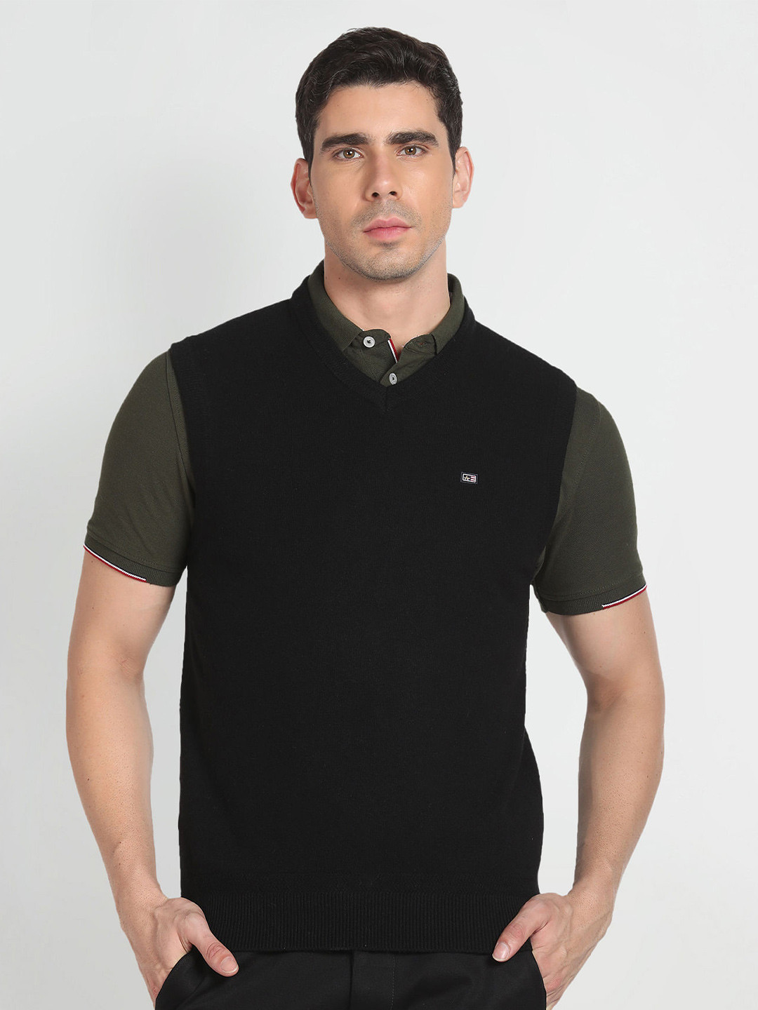 Arrow Sport Men Black Woollen Fashion